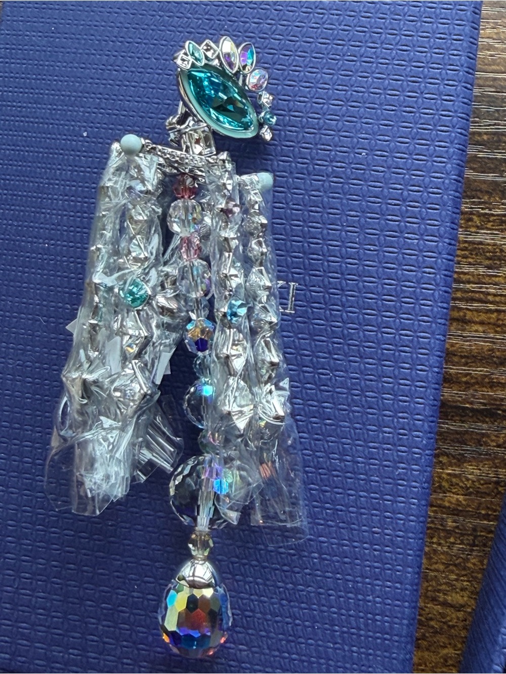 Swarovski Crystal Drop Clip On Earrings never used - Picture 2 of 4